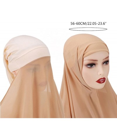 Women Soft Scarves Solid Color Hijab For Head Scarf Long Wrap Plain Shawl Decorations Islamic Headscarf A $8.47 Scarves