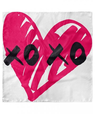 Xo Head Scarf, Calligraphy Lovers, Hair Wrap Pink and Black $14.52 Scarves