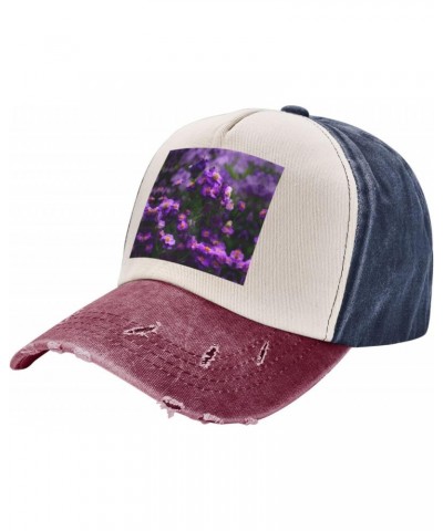 Blooming Purple Blossoms Sporty Cap for All Seasons,Unisex Baseball Cap,Ideal Fishing Hat for Men and Women $11.76 Skullies &...