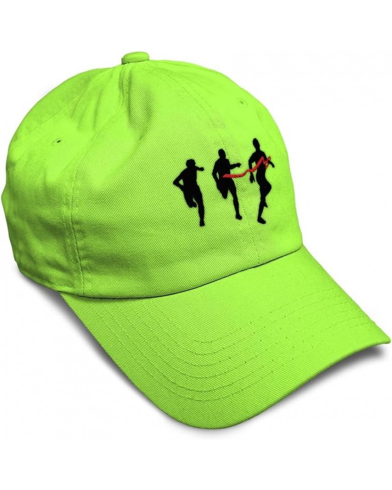 Soft Baseball Cap Winner at The Finish Line Olympics Sports Event Dad Hats for Men & Women Lime $15.36 Baseball Caps