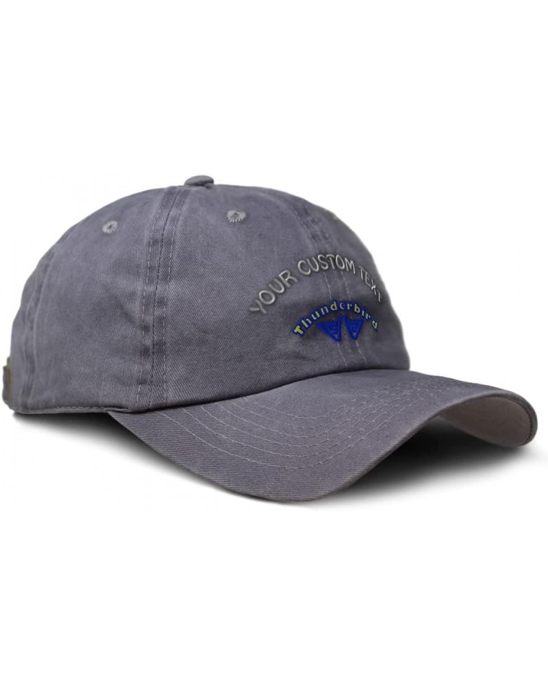 Soft Washed Baseball Cap Thunderbird Mythical Creatures Cotton Dad Hats for Men & Women Grey Personalized Text Here $15.36 Ba...