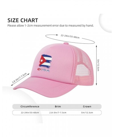 Vintage Cuba Cuban Flag Baseball Cap Men Women Solid Mesh Pink $10.91 Baseball Caps