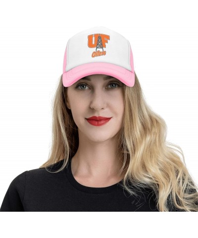 University of Findlay Logo Trucker Hats for Both Men and Women - Mesh Baseball Snapback Hats Pink $17.86 Baseball Caps