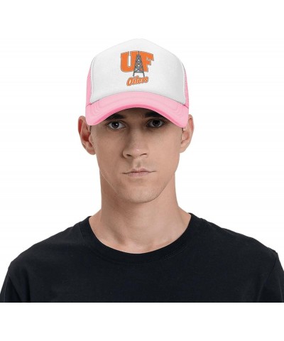 University of Findlay Logo Trucker Hats for Both Men and Women - Mesh Baseball Snapback Hats Pink $17.86 Baseball Caps