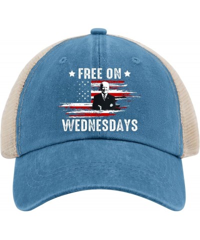 Biden Free On Wednesdays 2024 Hat Biden Hats for Men Women AllBlack Fishing Hat Vintage Hats Custom Hats Lake Blue $11.95 Cow...