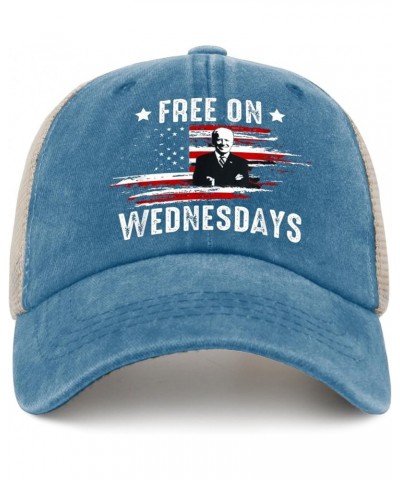 Biden Free On Wednesdays 2024 Hat Biden Hats for Men Women AllBlack Fishing Hat Vintage Hats Custom Hats Lake Blue $11.95 Cow...