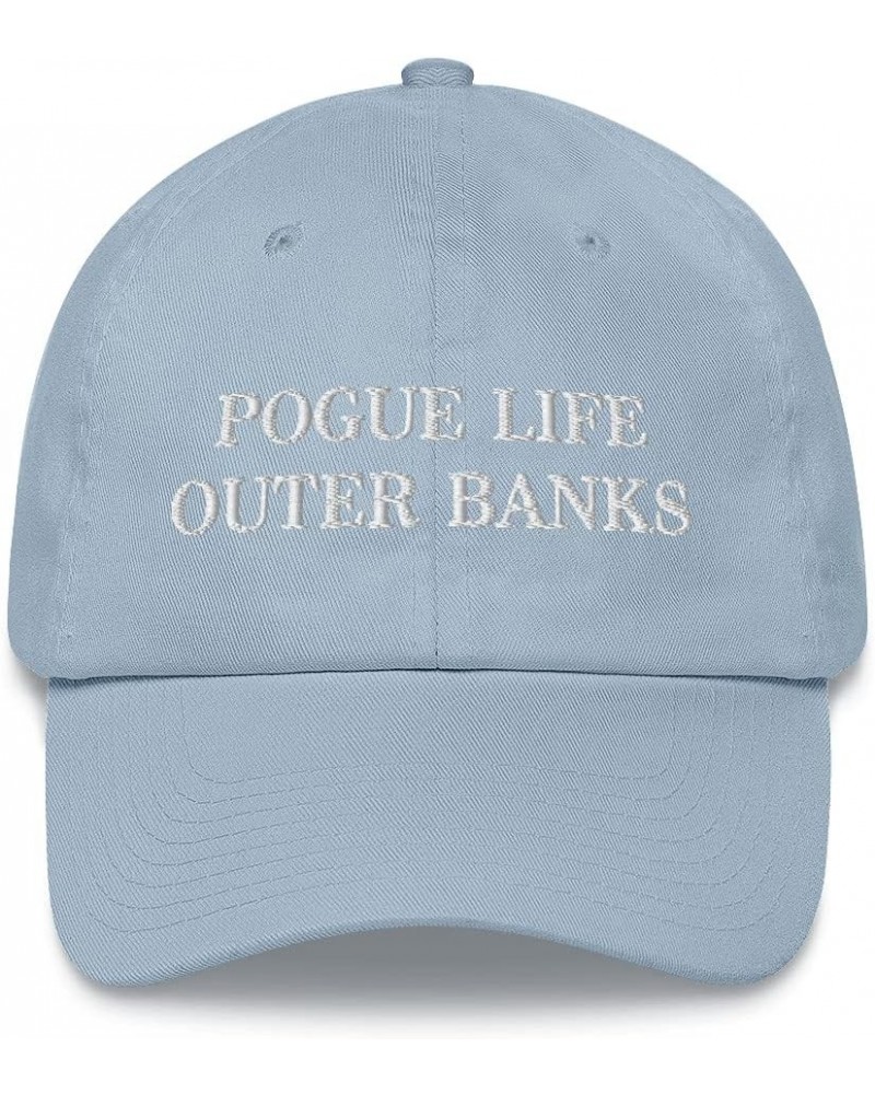 Pogue Life Outer Banks Hat (Embroidered Dad Cap) Light Blue $13.04 Baseball Caps