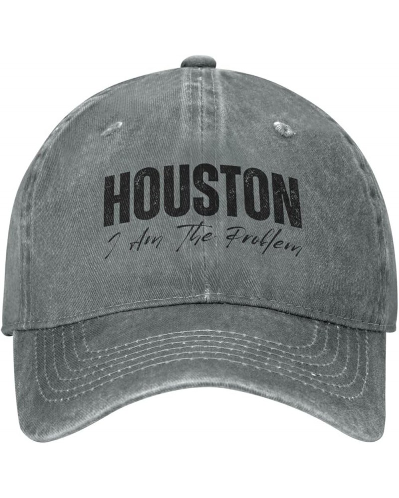 Houston I Am The Problem Hat for Men Women Dad Trucker Hats Funny Baseball Cap Gray $9.01 Baseball Caps