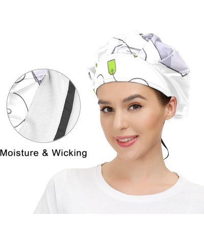 Adjustable Working Caps, Elastic Bandage Tie Back Hats, Cover Hair Bouffant Hats with Sweatband 13 Tea Bags $11.59 Balaclavas