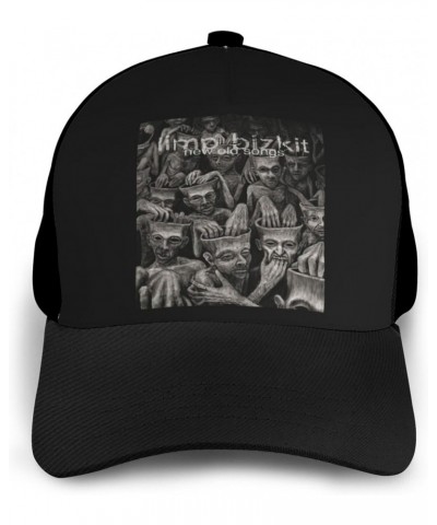 Limp Musics Bizkit Spliced Curved Brim Baseball Cap Outdoor Hat Unisex Fashion Hat Black $11.46 Baseball Caps