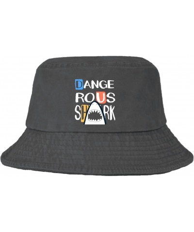 Funny Bucket Hats Danger Bucket Hats Danger rous Shark Flodable Hats Dance Accessories for Beach Must Haves $11.20 Bucket Hats