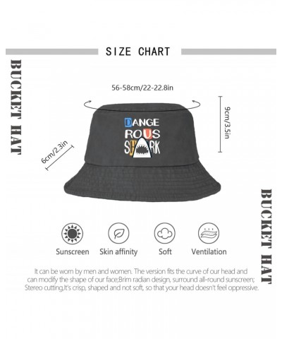 Funny Bucket Hats Danger Bucket Hats Danger rous Shark Flodable Hats Dance Accessories for Beach Must Haves $11.20 Bucket Hats