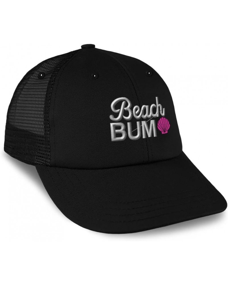 Custom Trucker Hat Baseball Cap Beach Bum Style B Ocean Dad Hats for Men & Women Black Design Only $14.10 Baseball Caps