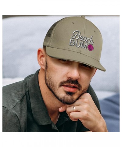 Custom Trucker Hat Baseball Cap Beach Bum Style B Ocean Dad Hats for Men & Women Black Design Only $14.10 Baseball Caps