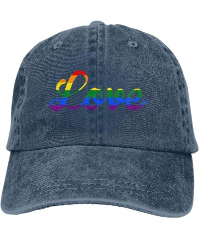 Love Gay Pride LGBT Cowboy hat Women Baseball Cap Sun Hat Men Hat Dad Hat Trucker hat Black Navy Blue $10.61 Baseball Caps