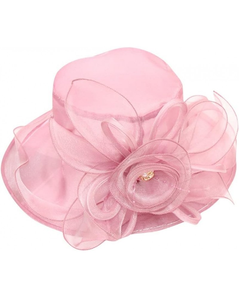 Women's Beach Hats Women's Derby Hat Church Dress Cloche Hat Wide Brim Fascinator Hats Summer Beach Hats Rose Gold $9.60 Sun ...