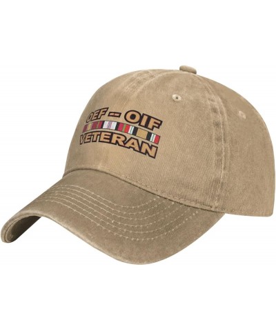 Operations Enduring Freedom (OEF) and Iraqi Freedom (OIF) Veteran Baseball Cowboy Hat Adjustable Trucker Hat Natural $9.74 Ba...