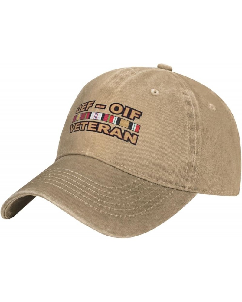 Operations Enduring Freedom (OEF) and Iraqi Freedom (OIF) Veteran Baseball Cowboy Hat Adjustable Trucker Hat Natural $9.74 Ba...