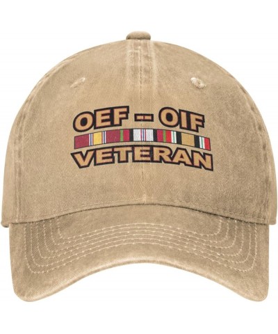 Operations Enduring Freedom (OEF) and Iraqi Freedom (OIF) Veteran Baseball Cowboy Hat Adjustable Trucker Hat Natural $9.74 Ba...