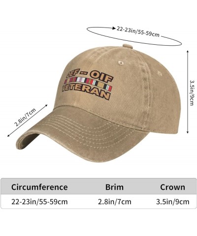 Operations Enduring Freedom (OEF) and Iraqi Freedom (OIF) Veteran Baseball Cowboy Hat Adjustable Trucker Hat Natural $9.74 Ba...