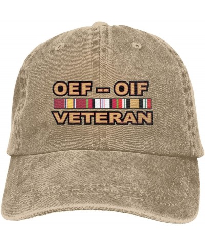 Operations Enduring Freedom (OEF) and Iraqi Freedom (OIF) Veteran Baseball Cowboy Hat Adjustable Trucker Hat Natural $9.74 Ba...