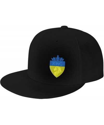 Snapback Baseball Cap King Crown Lion Ukraine Flag Classic Black $9.44 Baseball Caps