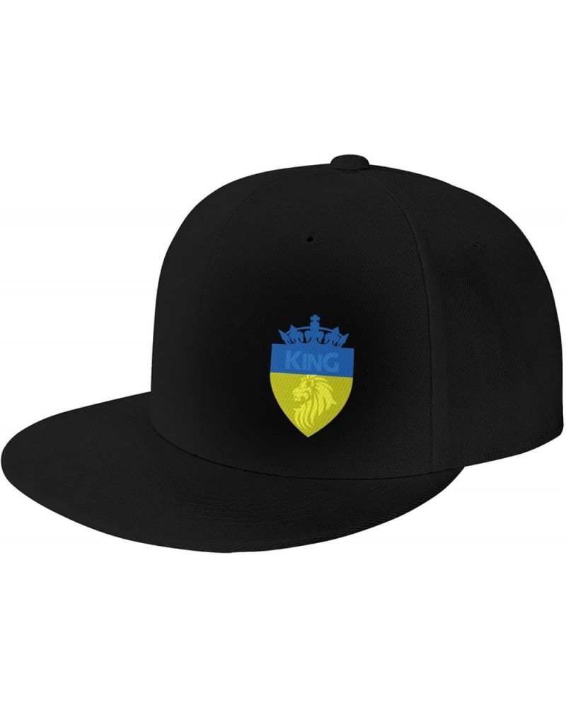 Snapback Baseball Cap King Crown Lion Ukraine Flag Classic Black $9.44 Baseball Caps