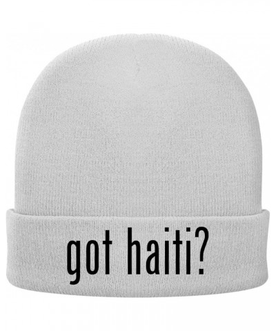 got Haiti? - Soft Adult Beanie Cap White $17.83 Skullies & Beanies