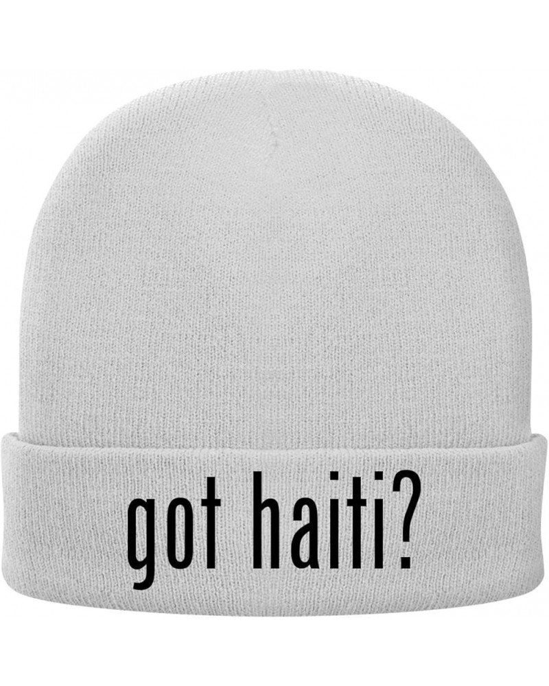 got Haiti? - Soft Adult Beanie Cap White $17.83 Skullies & Beanies