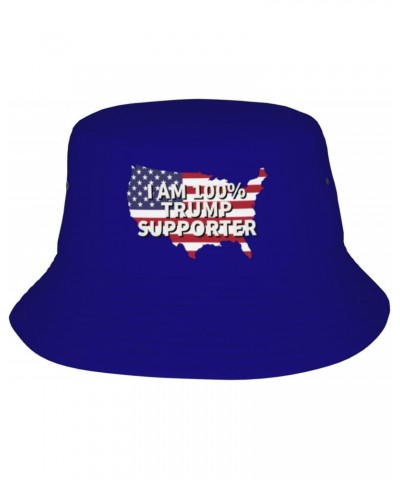 I Am 100% Trump Supporter Bucket Hat for Women Men Bucket Hats Summer Sun Hats Beach Travel Fishing Golf Cap Black $9.62 Buck...