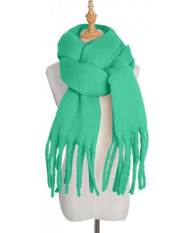 Large Scarf Women's Long Blanket Chunky Oversized Winter Fall Warm Scarf Big Scarves For Women Lightweight Green $11.47 Scarves