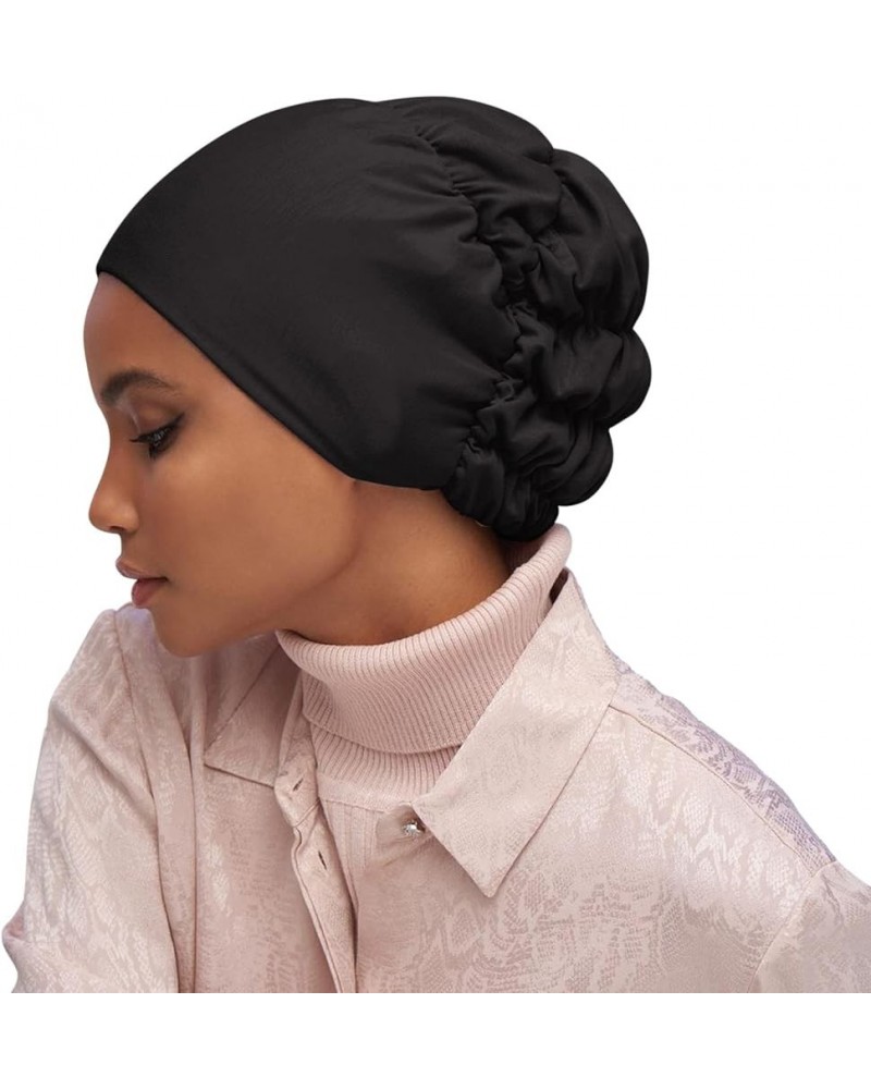 Women Chemo Hat Turban Beanie African Pattern Headwrap Cancer Caps Gifts for Hair Loss Women Black $8.40 Skullies & Beanies