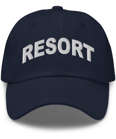 Resort Michigan Hat Resort MI Cap Embroidered Dad Hat Adjustable Strap Closure Unisex Navy $20.79 Baseball Caps