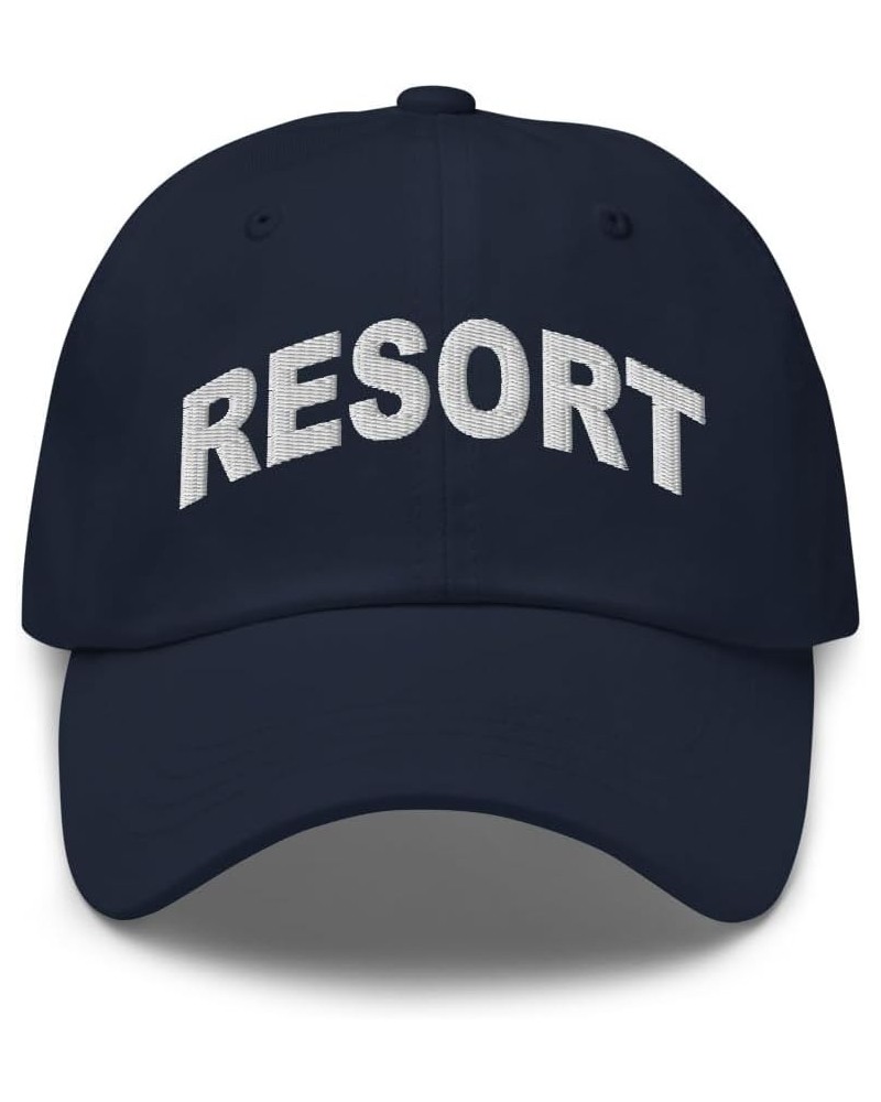 Resort Michigan Hat Resort MI Cap Embroidered Dad Hat Adjustable Strap Closure Unisex Navy $20.79 Baseball Caps