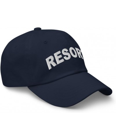 Resort Michigan Hat Resort MI Cap Embroidered Dad Hat Adjustable Strap Closure Unisex Navy $20.79 Baseball Caps