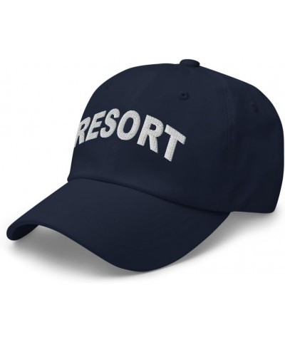 Resort Michigan Hat Resort MI Cap Embroidered Dad Hat Adjustable Strap Closure Unisex Navy $20.79 Baseball Caps