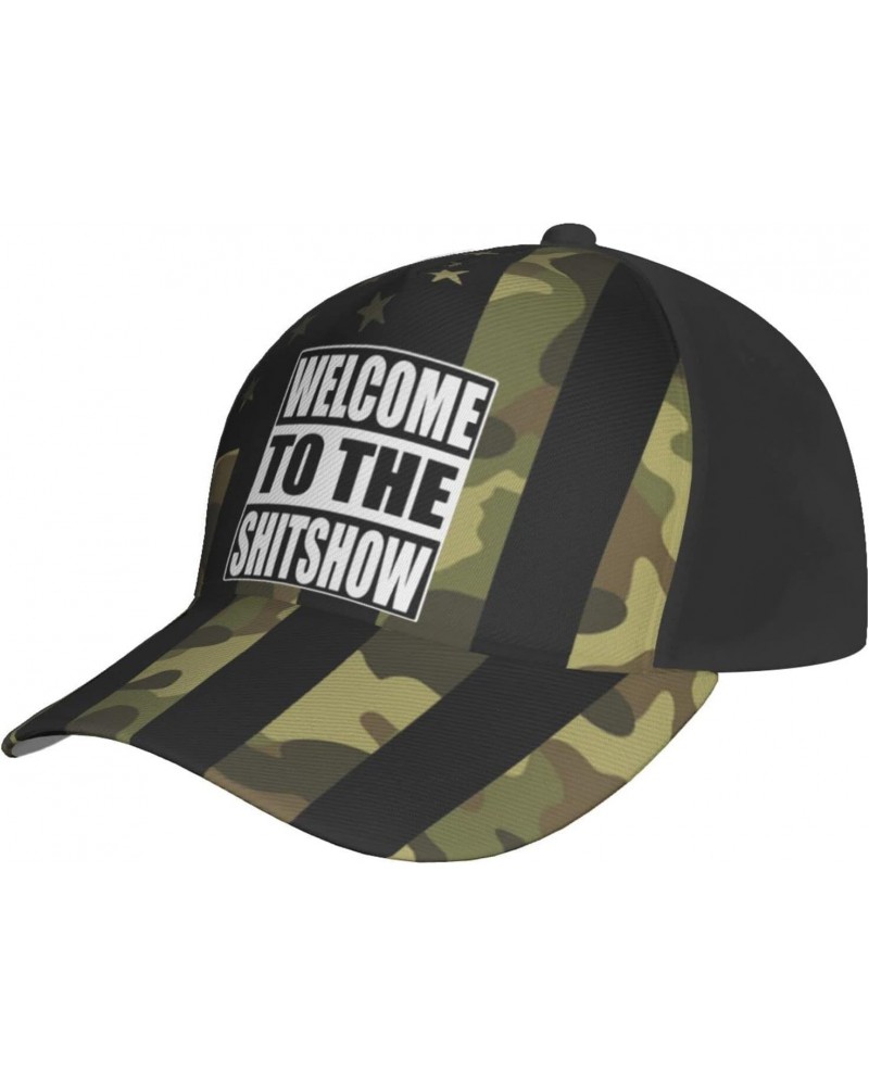 Welcome to The Shit Show Cap Tucker Hat Adjustable Sports Baseball Caps5 Black $19.18 Baseball Caps