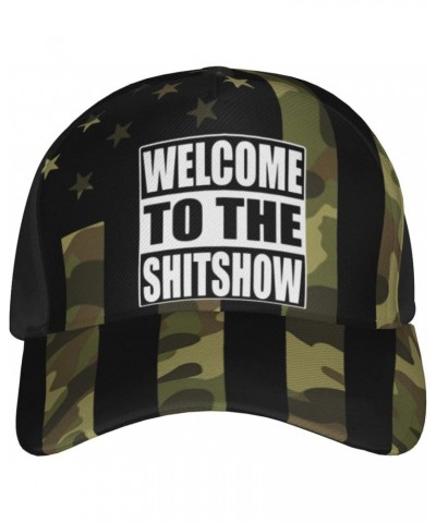 Welcome to The Shit Show Cap Tucker Hat Adjustable Sports Baseball Caps5 Black $19.18 Baseball Caps