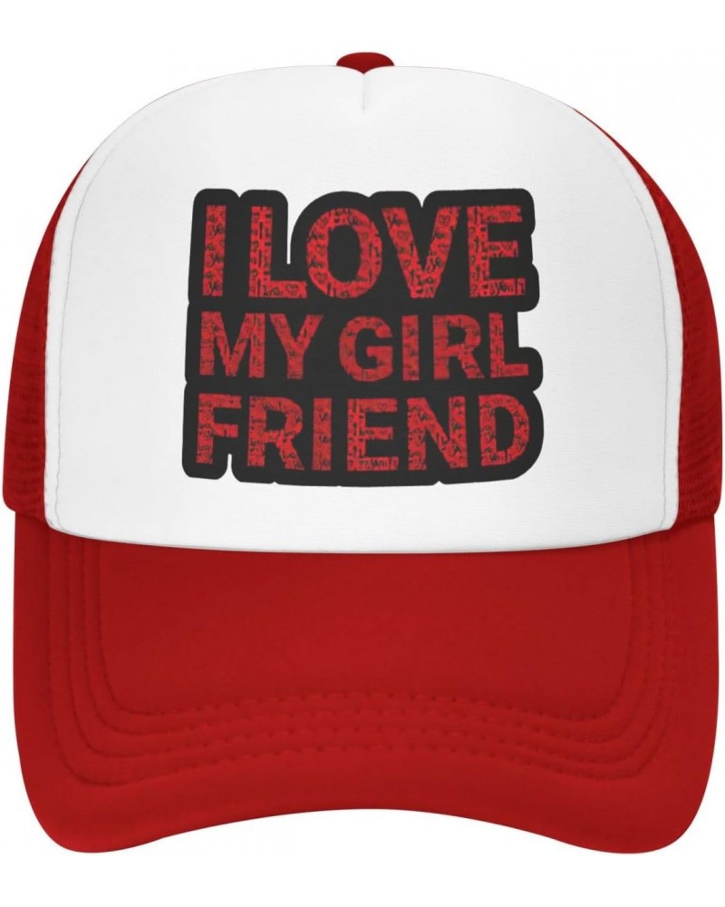 I Love Heart My Girlfriend Funny Baseball Cap Adjustable Hat Ball Cap Trucker Hats Sports Hat Campaign Hats Athletic Baseball...