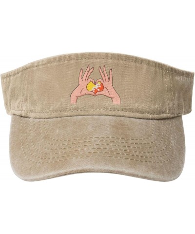 Holding Love in Your Hands Flag of Bhutan Sun Hat Sun Visor Hats for Women Men Baseball Cap Golf Hats Natural $10.89 Visors