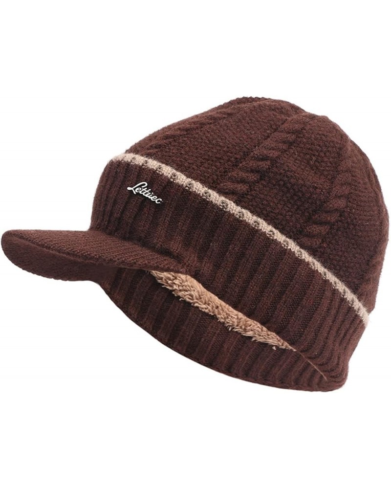 Knit Woolen Pullover Cap Cap Hat Warm Toe Sports Thickened Cap Baseball Caps Fastskin3 Cap A-brown $14.36 Skullies & Beanies