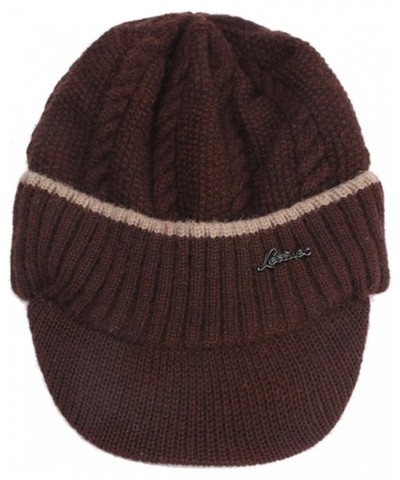 Knit Woolen Pullover Cap Cap Hat Warm Toe Sports Thickened Cap Baseball Caps Fastskin3 Cap A-brown $14.36 Skullies & Beanies