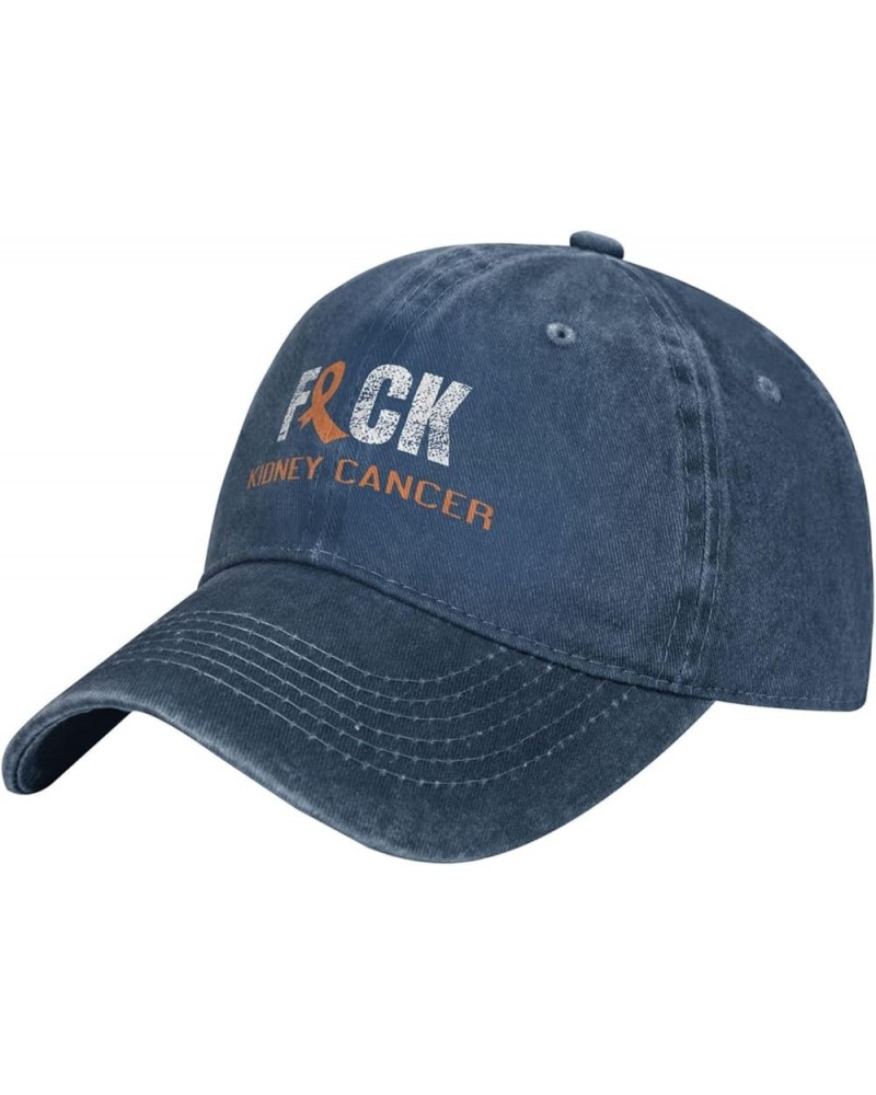 Fuck Kidney Cancer Baseball Cap Adjustable Classic Vintage Baseball Cap for Men Women Black Navy Blue $15.39 Cowboy Hats