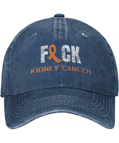 Fuck Kidney Cancer Baseball Cap Adjustable Classic Vintage Baseball Cap for Men Women Black Navy Blue $15.39 Cowboy Hats