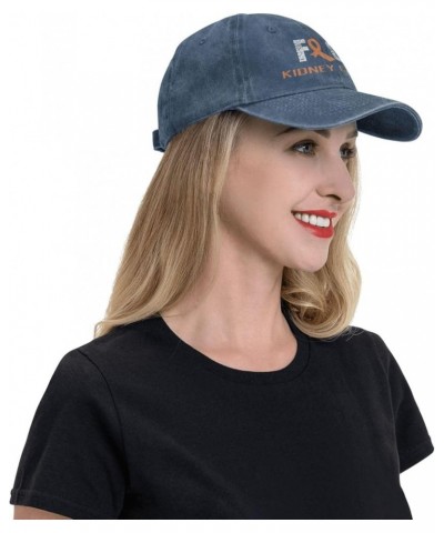 Fuck Kidney Cancer Baseball Cap Adjustable Classic Vintage Baseball Cap for Men Women Black Navy Blue $15.39 Cowboy Hats