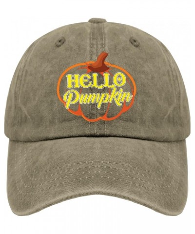 Sun hat Pumpkin Center helllo pumpkinn Womens Hats Cool hat Gifts for Boyfriends Beach Cap Suitable for Outdoor Activities Pi...