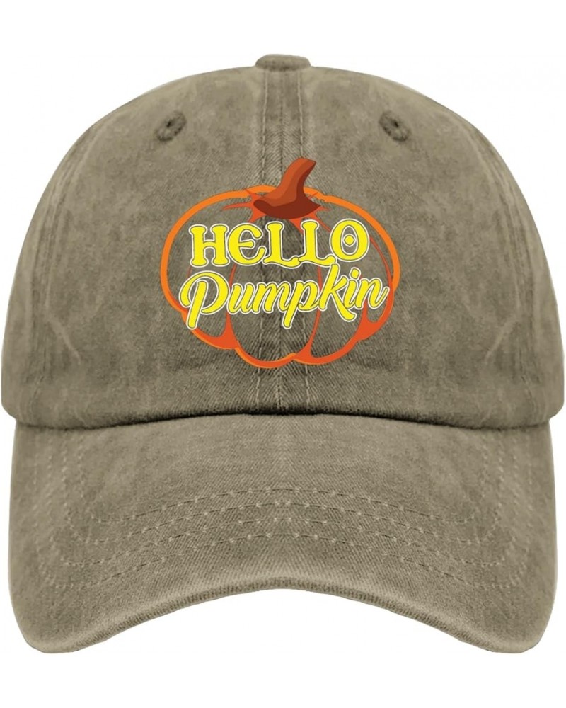 Sun hat Pumpkin Center helllo pumpkinn Womens Hats Cool hat Gifts for Boyfriends Beach Cap Suitable for Outdoor Activities Pi...