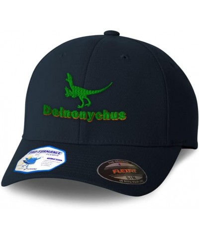 Flexfit Hats for Men & Women Delnonychus Dinosaurs Polyester Dad Hat Baseball Cap Dark Navy Design Only $15.84 Baseball Caps