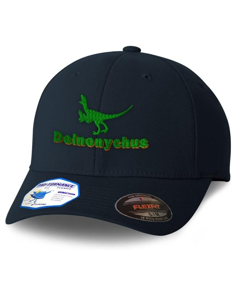 Flexfit Hats for Men & Women Delnonychus Dinosaurs Polyester Dad Hat Baseball Cap Dark Navy Design Only $15.84 Baseball Caps