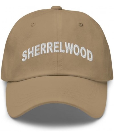 Sherrelwood Colorado Hat Sherrelwood CO Cap Embroidered Dad Hat Adjustable Strap Closure Unisex Khaki $17.60 Baseball Caps